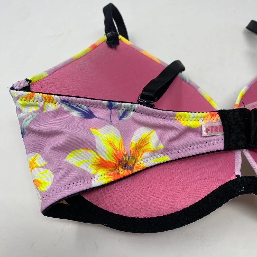 Victoria's Secret PINK Floral Bra with Flowers Women's Size‎ Size 32D